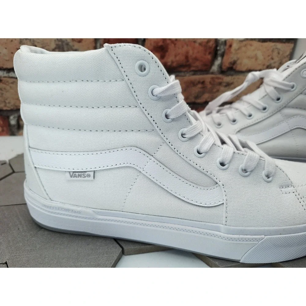 Rare VANS BMX SK8 Hi Sneaker PopCush Perris Benegas Men Sz 11.5‎ Tru White Skate